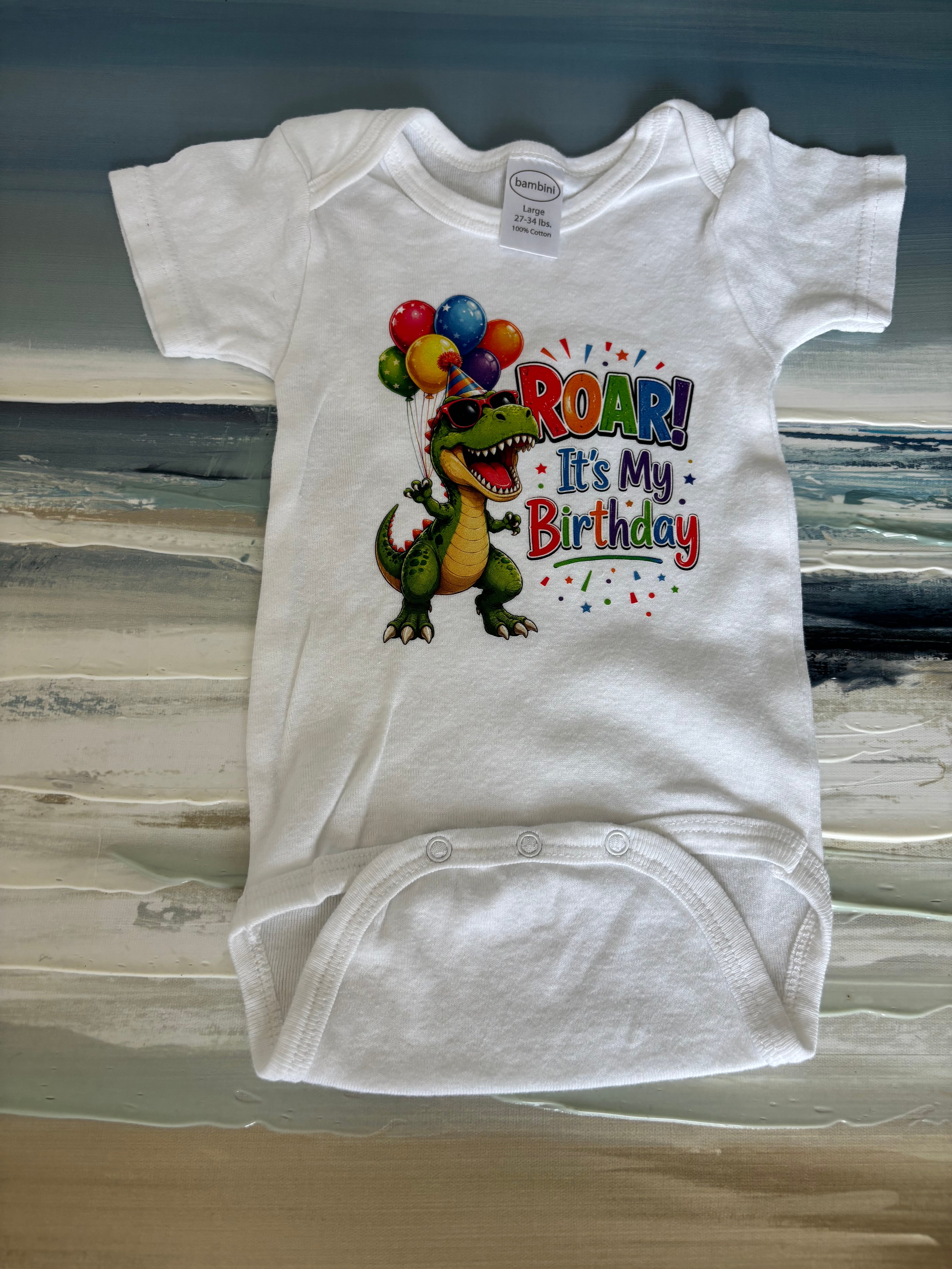 ROAR It's My Birthday Infant Large (Size 27-34lbs)
